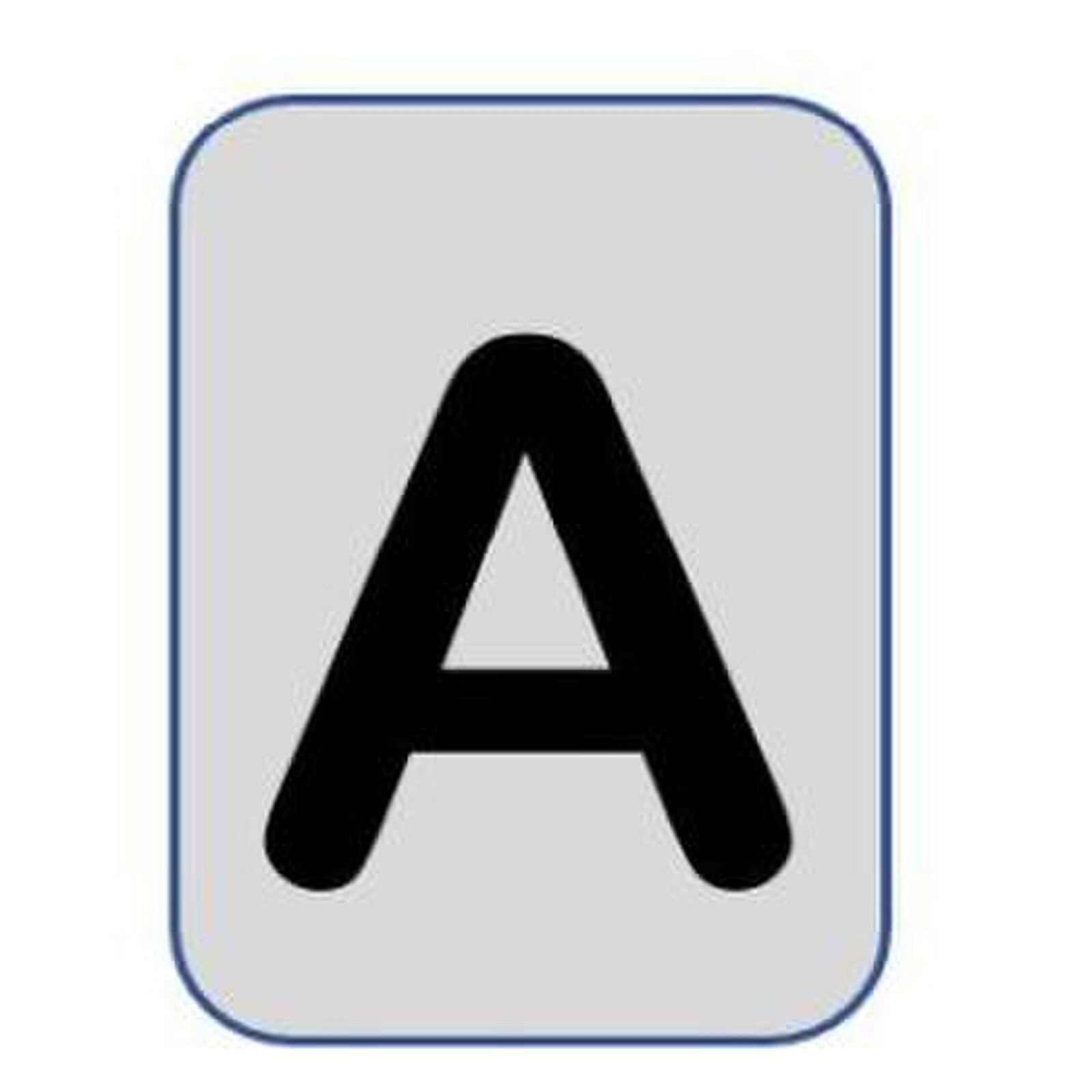 Aluminium label black/silver 40X25mm - Letter A